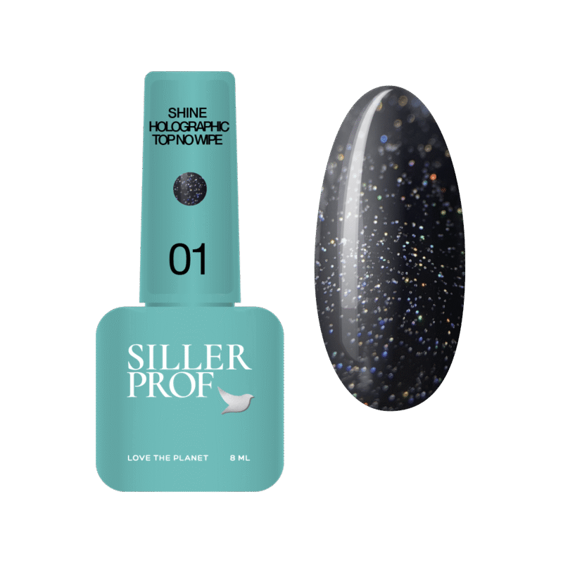 Siller Shine holographic top no wipe Product card 8 ml 1