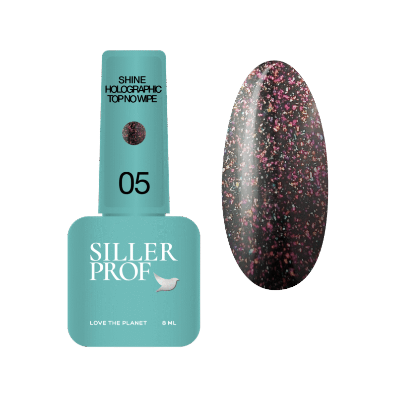 Siller Shine holographic top no wipe Product card 8 ml 5