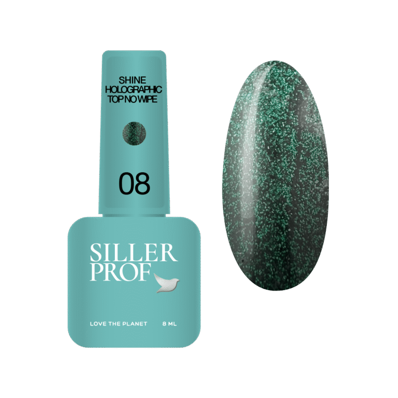 Siller Shine holographic top no wipe Product card 8 ml 8